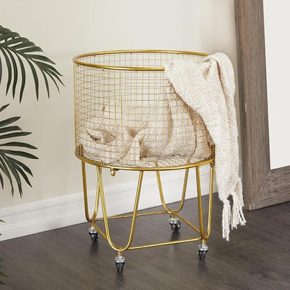 Deco 79 Metal Storage Cart - Image 3