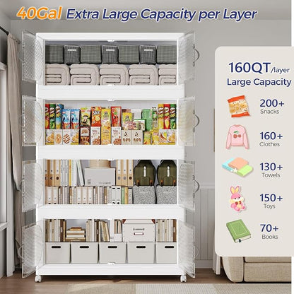 640QT Extra Large Stackable Storage Bins - Image 3