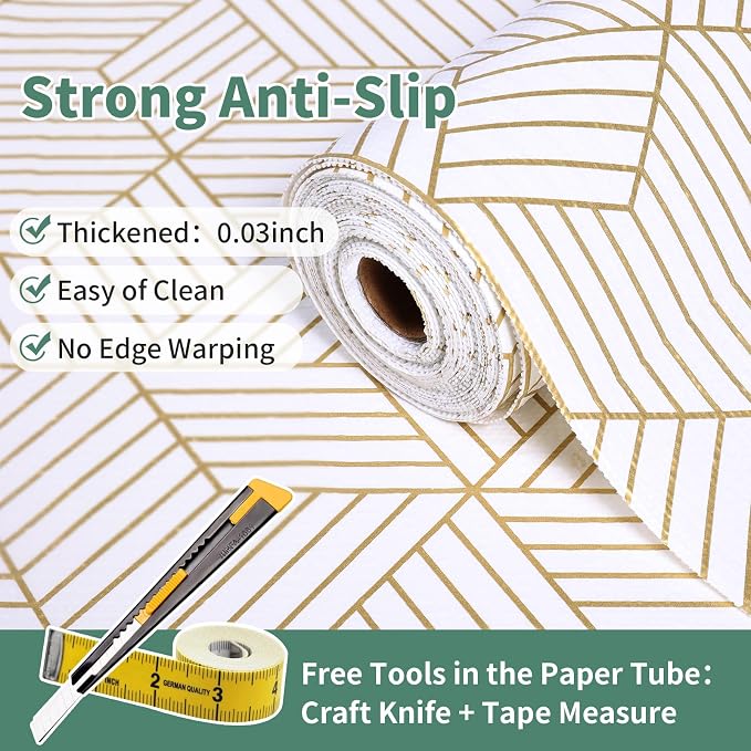Shelf Liners for Kitchen Cabinets 23.6in x 49.21FT, Non Adhesive Cabinet Liner - Image 5
