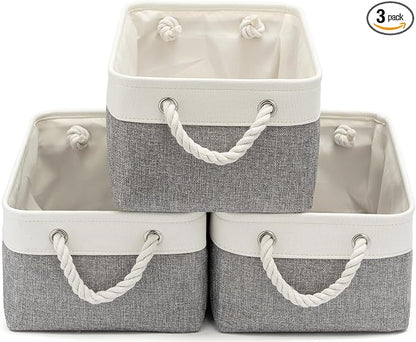 13.8x9.8x6.7 Inch Fabric Small Storage Bins by VQRTEXAStorageBasket