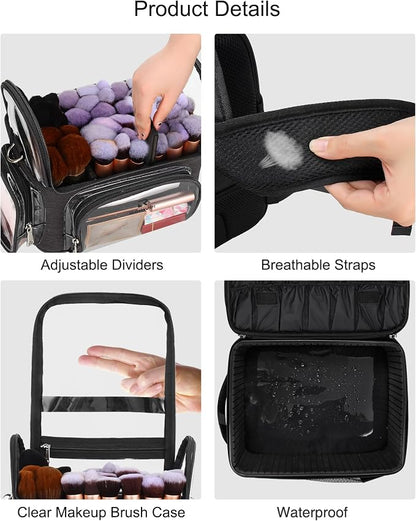 TANTO Makeup Backpack Extra Large Cosmetic Bags Professional Makeup Artist Bag - Image 6