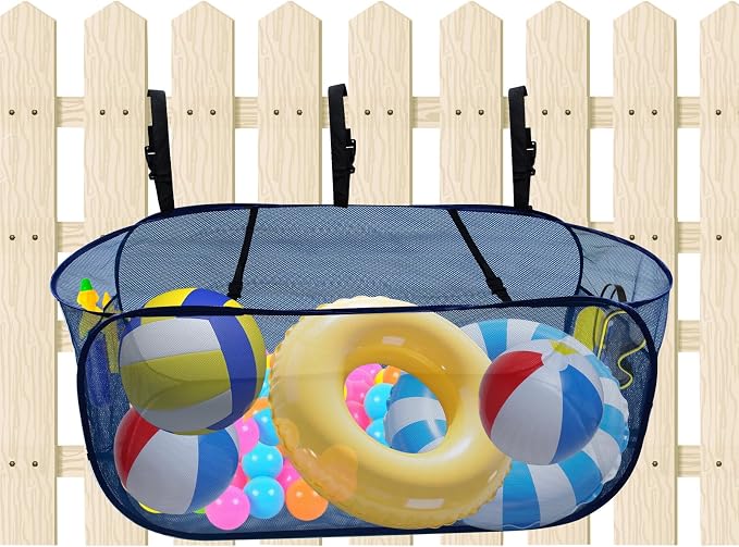 Pop-Up Pool Float Storage Bag, 47x23.6x23.6inch Hanging Mesh Organizer by Unknown