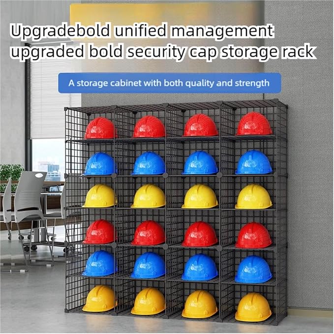 Stackable Safety Helmet Storage Boxes, Large Adjustable Hard Hat Placement - Image 5