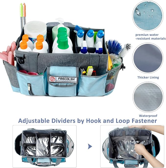 Large Cleaning Caddy for Cleaning Suppliers Organizer, Wearable Cleaing Bag - Image 2