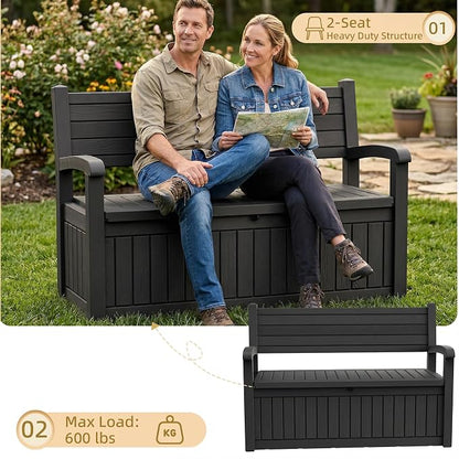 EFU Outdoor Storage Bench, Outdoor Bench - Image 7