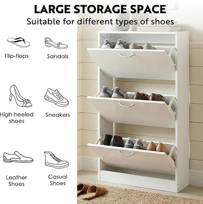 HOPUBUY Shoe Cabinet for Entryway, Narrow Shoe Storage - Image 10