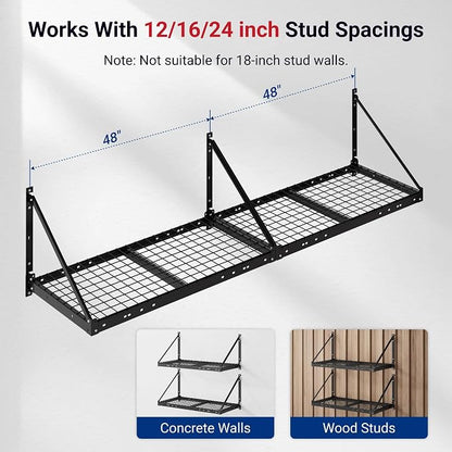 FLEXIMOUNTS 4-Pack 2x4ft Garage Wall Shelving - Image 3