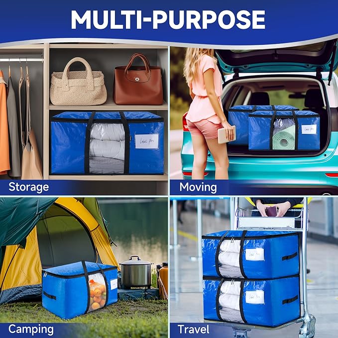CONGREGATE 8-Pack Heavy Duty Moving Bags, 28.7"x13.7"x15" | Zippers and Handles - Image 10