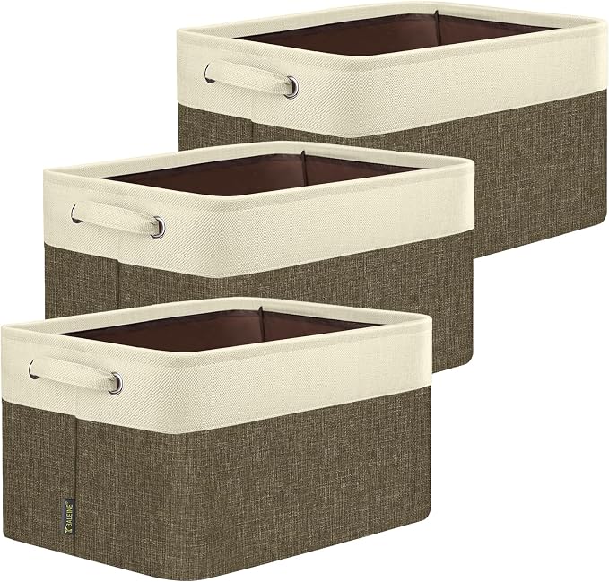 BALEINE 3 Pack Fabric Storage Bins by BALEINE