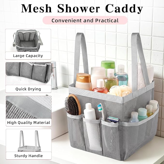 Mesh Shower Caddy, Portable Shower Caddy Bag - Image 4