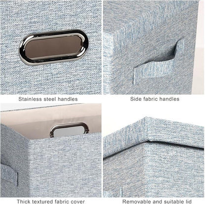 Large 17" 36 Quart Collapsible Stackable Storage Bins - Image 7