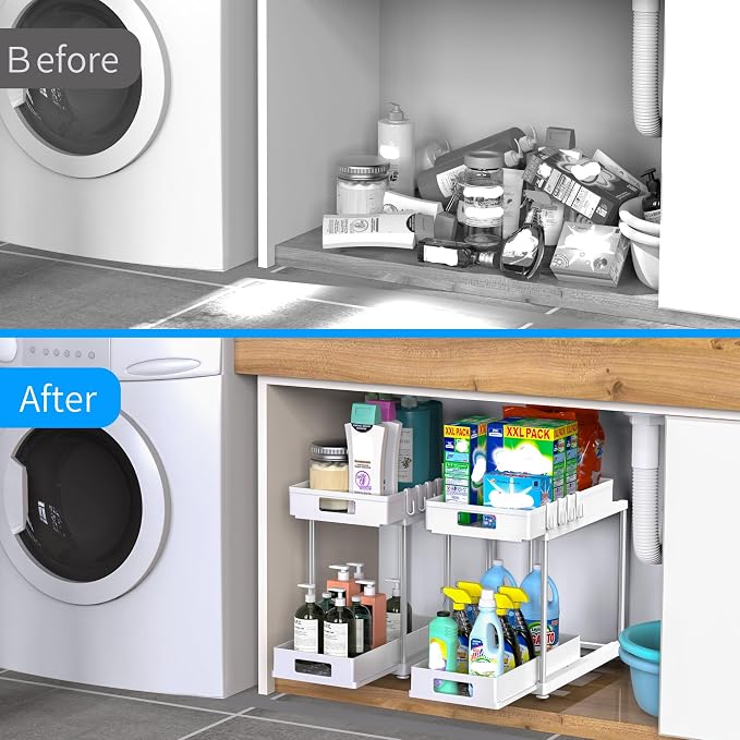 2 Pack Under Sink Organizer - Image 2