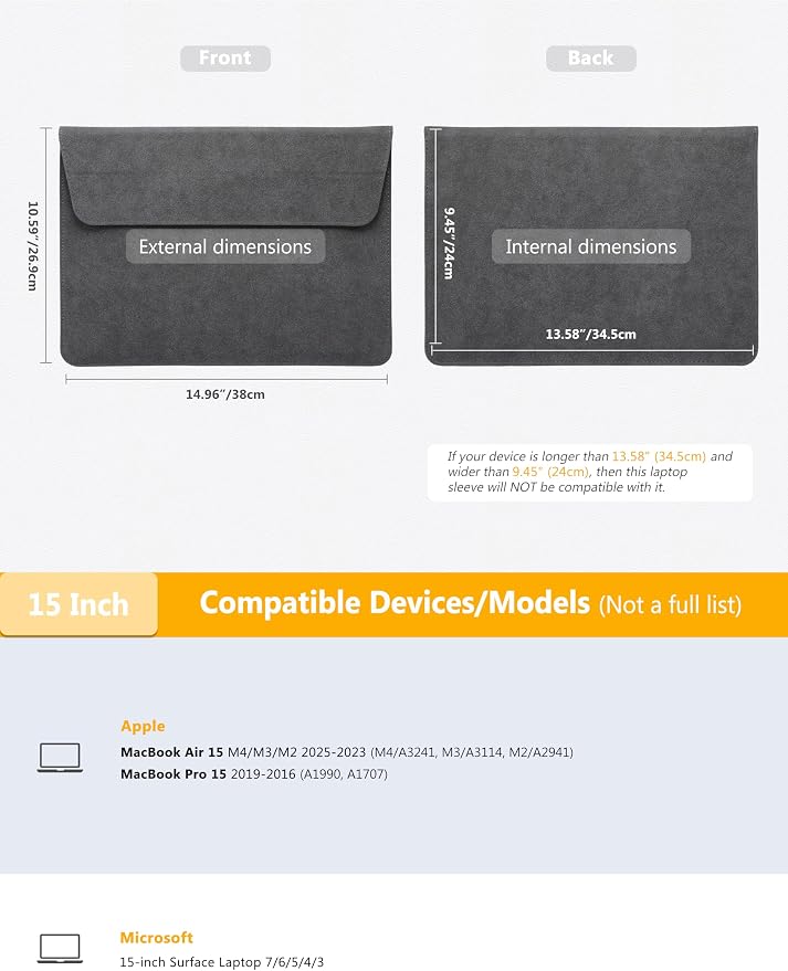 HYZUO 15 Inch Laptop Sleeve - Image 6