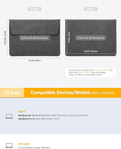 HYZUO 15 Inch Laptop Sleeve - Image 6