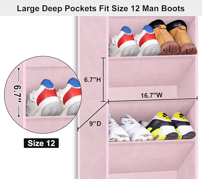 SLEEPING LAMB Over The Door Shoe Organizer - Image 3