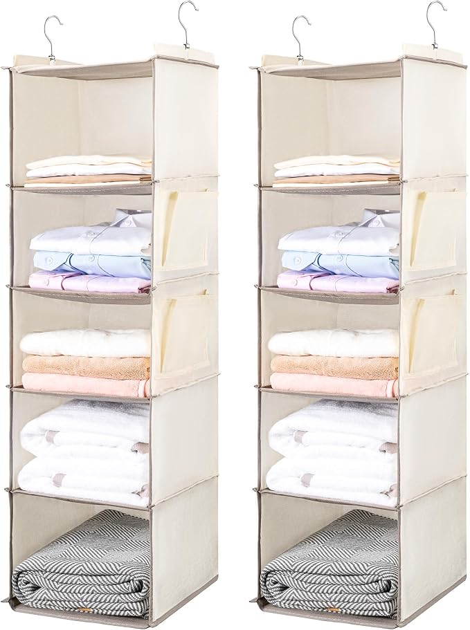 BOOMIBOO Hanging Closet Organize and Shelves，5-Hanging Shelf by BOOMIBOO