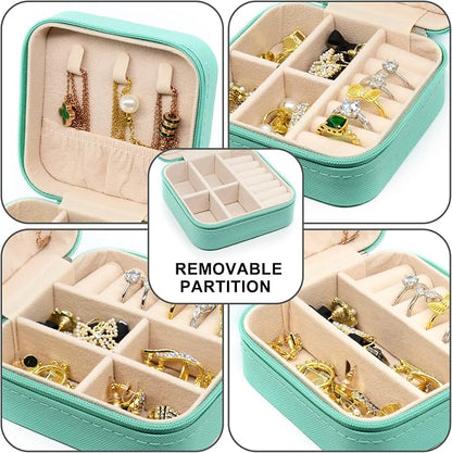 KEINE MARKE Small Jewelry Box, Travel Portable Jewelry Case - Image 6