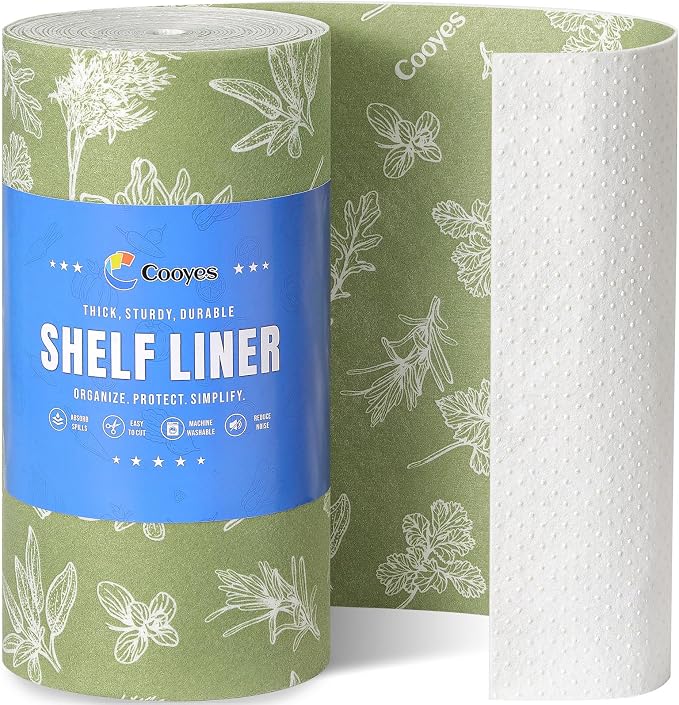 Cooyes Shelf Liner for Refrigerator & Drawer, Non-Adhesive Cabinets Liner for by Cooyes