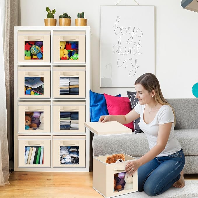 Threehoney 10 Pcs Fabric Storage Cubes - Image 6