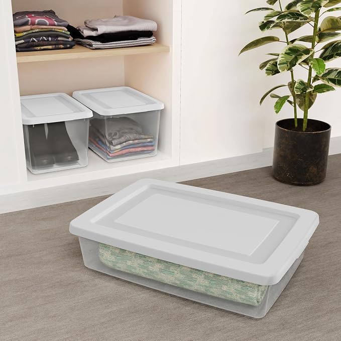 Sterilite 30-Pack Storage Box, Stackable Clear Plastic Bins - Image 6