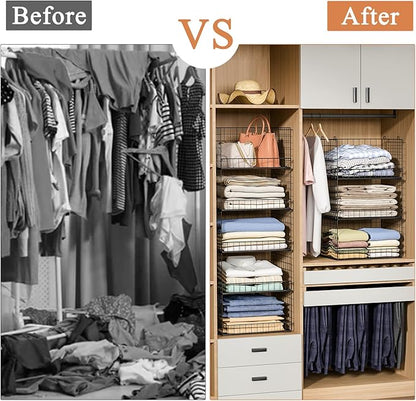 Yociyoga 5-Tier Stackable Closet Organizers and Storage Shelves, Closet Shelf - Image 8