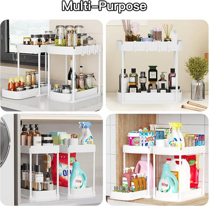 Ukeetap 2 Pack Multi-Purpose Pull-Out Storage Organizers, Under Sink & Cabinet - Image 6