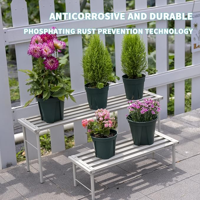 Metal Plant Stand, Rust-proof Aluminum Flower Pot Stand, Plants Display Stands - Image 7