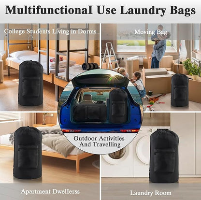 OTraki Laundry Bag Backpack, Portable Travel Dorm Laundry Bag - Image 5