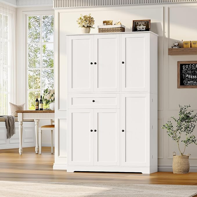HOSTACK 68" Tall Kitchen Pantry Storage Cabinet - Image 2