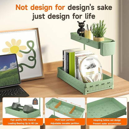 Sevenblue 3 Pack Multi-Purpose Pull-Out Storage Organizers, 2-Tier L-Shaped - Image 5