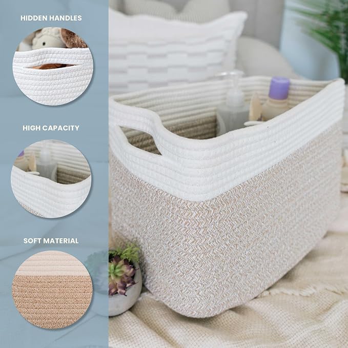 OrganiHaus Set of 3 Woven Storage Baskets - Image 3