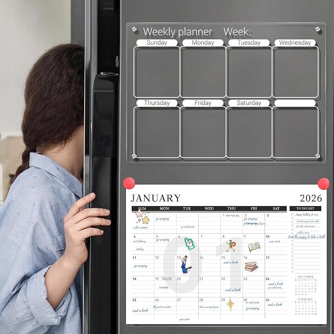 Yoment Desk Calendar Refill 2026-2027, Jan 2026-Dec 2027, Large 10"x16" Monthly - Image 2