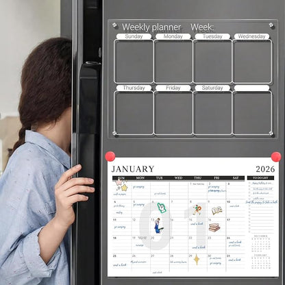 Yoment Desk Calendar Refill 2026-2027, Jan 2026-Dec 2027, Large 10"x16" Monthly - Image 2