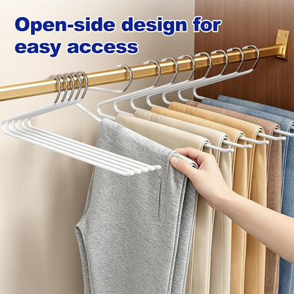 30 Pack Open Ended Metal Pant Hangers, Space Saving Non Slip Clothes Hangers - Image 2