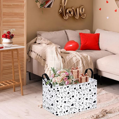 MAIZMZ Girls Empty Gift Basket Heart Print Storage Cube - Image 8