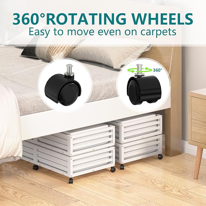 Bamboo Under Bed Storage Containers- Underbed Organizer - Image 5