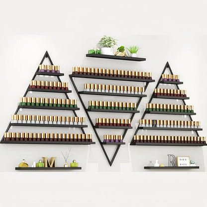 Elegant Gold Wall Mounted Nail Polish Rack by Unknown