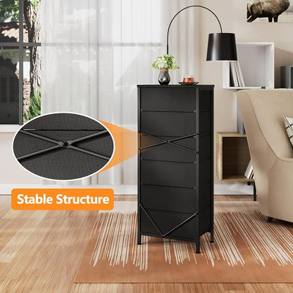 Furnulem Vertical Dresser for Bedroom, Tall Storage Tower Unit and Chest - Image 4