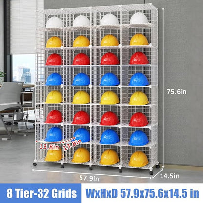 Stackable Safety Helmet Storage Boxes, Large Adjustable Hard Hat Placement Rack - Image 2
