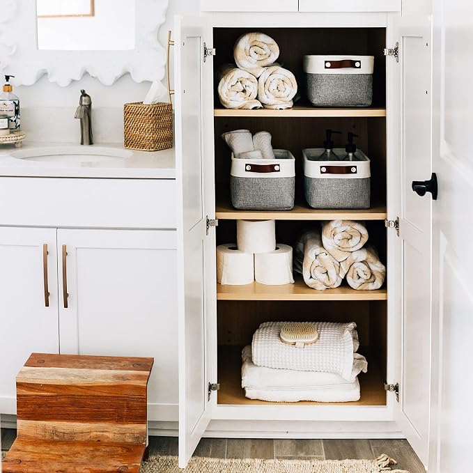OrganiHaus Small Fabric Storage Baskets - Image 5