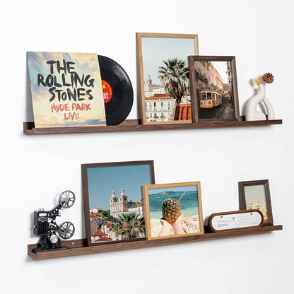 Fun Memories Picture Ledge Shelf, 48 Inch Floating Shelves Set of 2, Large by FunMemories