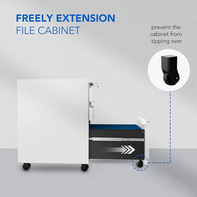 FLEXISPOT Mobile File Cabinet for Home Office Under Desk Storage - Image 6