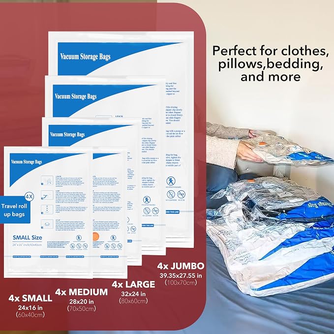 MEIQIHOME Vacuum Storage Bags, Space Saver Sealer Bags, Vacuum seal bags - Image 2