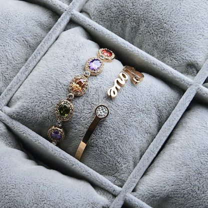 Oirlv Premium Velvet 12 Grid Jewelry Organizer Tray - Image 3
