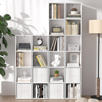 4 Cube Storage Organizer, Cube Shelf, Freestanding 4 Tier Open Shelf Bookcase - Image 7