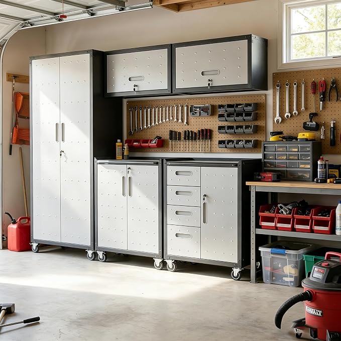 Garage Cabinet System | Heavy Duty Steel All-in-One Modular Garage Cabinet Set - Image 8
