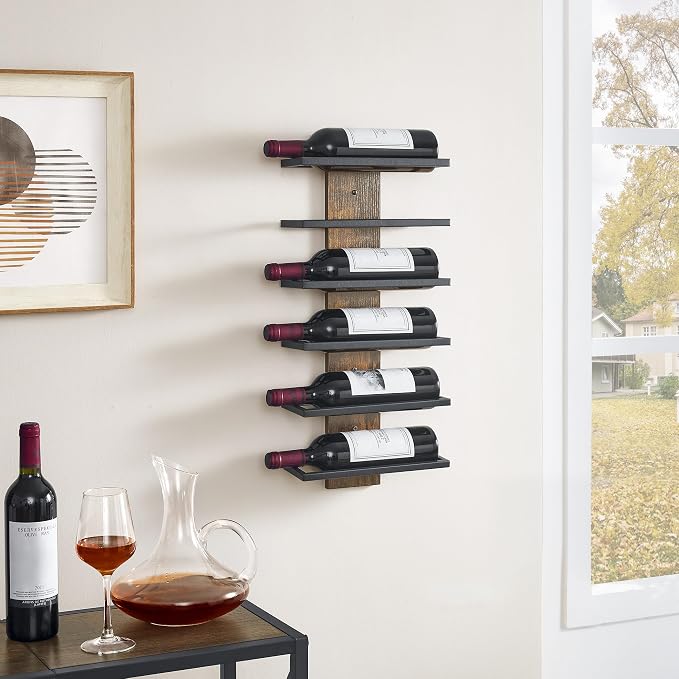 Hoctieon 6 Tier Wall Mount Wine Rack, Wall Mounted Wine Bottle Racks - Image 5