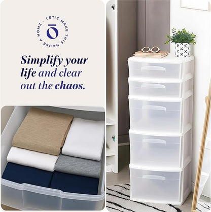 HOMZ 5-Drawer Storage Cart, 14.25" Wide Medium, and Classroom - Image 6