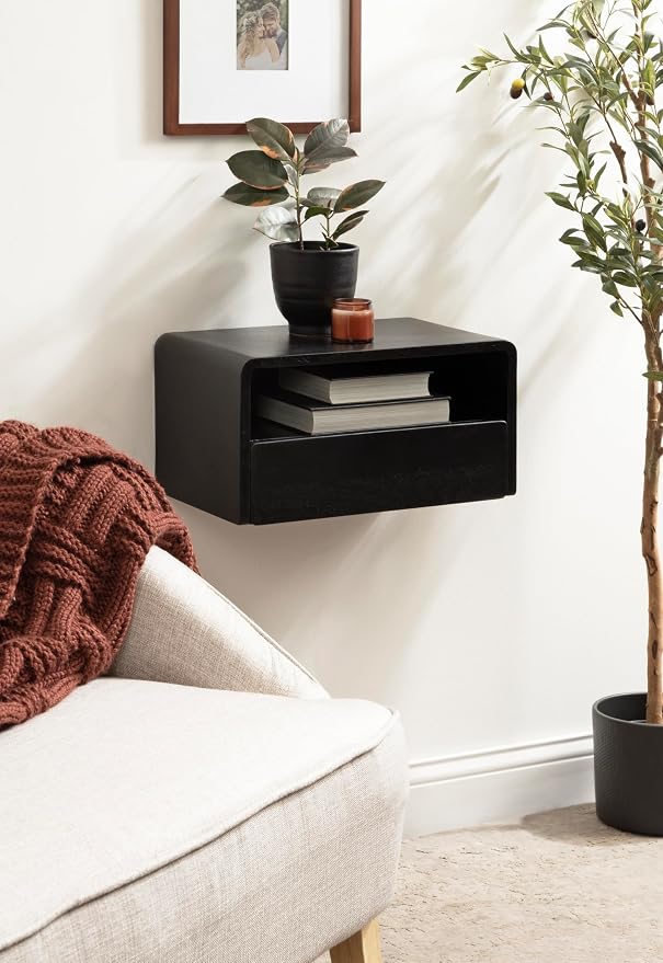 Kate and Laurel Kato Modern Wood Floating Side Table - Image 2