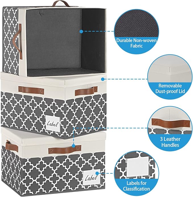 GhvyenntteS Large Fabric Storage Bins - Image 4
